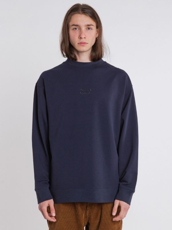 Young and Bipolar Minimal Navy Basic Line Sweatshirt